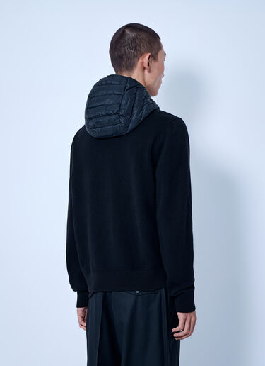 LN-CC® - Moncler: Padded Cashmere Blend Cardigan - Black Moncler Padded Cashmere Blend Cardigan Black mon0166017