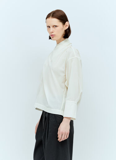 Issey Miyake Cotton Voile Shirt White ism0256003