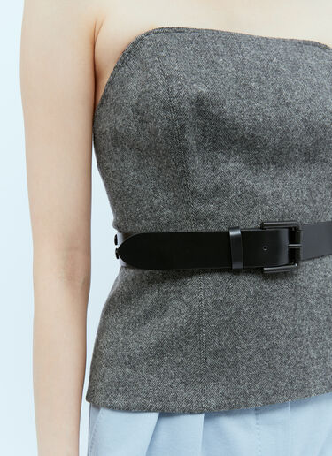 Wool Flannel Bustier Top Max Mara Wool Flannel Bustier Top Dark Grey max0254052