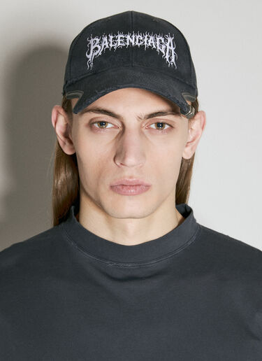 Balenciaga DIY Metal Outline Baseball Cap Black bal0355006