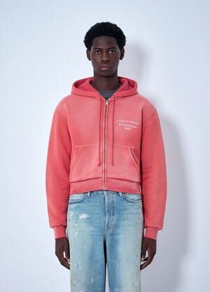 Acne Studios Zip-Up Hoodie Red acn0364036