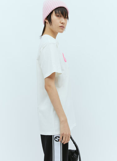 Gucci ロゴ刺繍入り コットンジャージーTシャツ。 ホワイト guc0255058