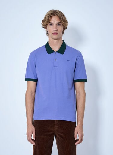 LN-CC® - Marni: Cotton Polo Shirt - Purple Marni Cotton Polo Shirt Purple mni0165005