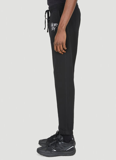 More Joy Logo Embroidered Classic Track Pants Black mjy0347022