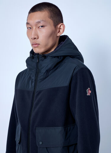 LN-CC® - Moncler Grenoble: Polartec® Zip-Up Hoodie - Black Moncler Grenoble Polartec® Zip-Up Hoodie Black mog0165002