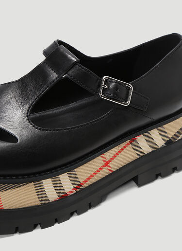 Burberry Platform T-Bar Shoes Black bur0243057