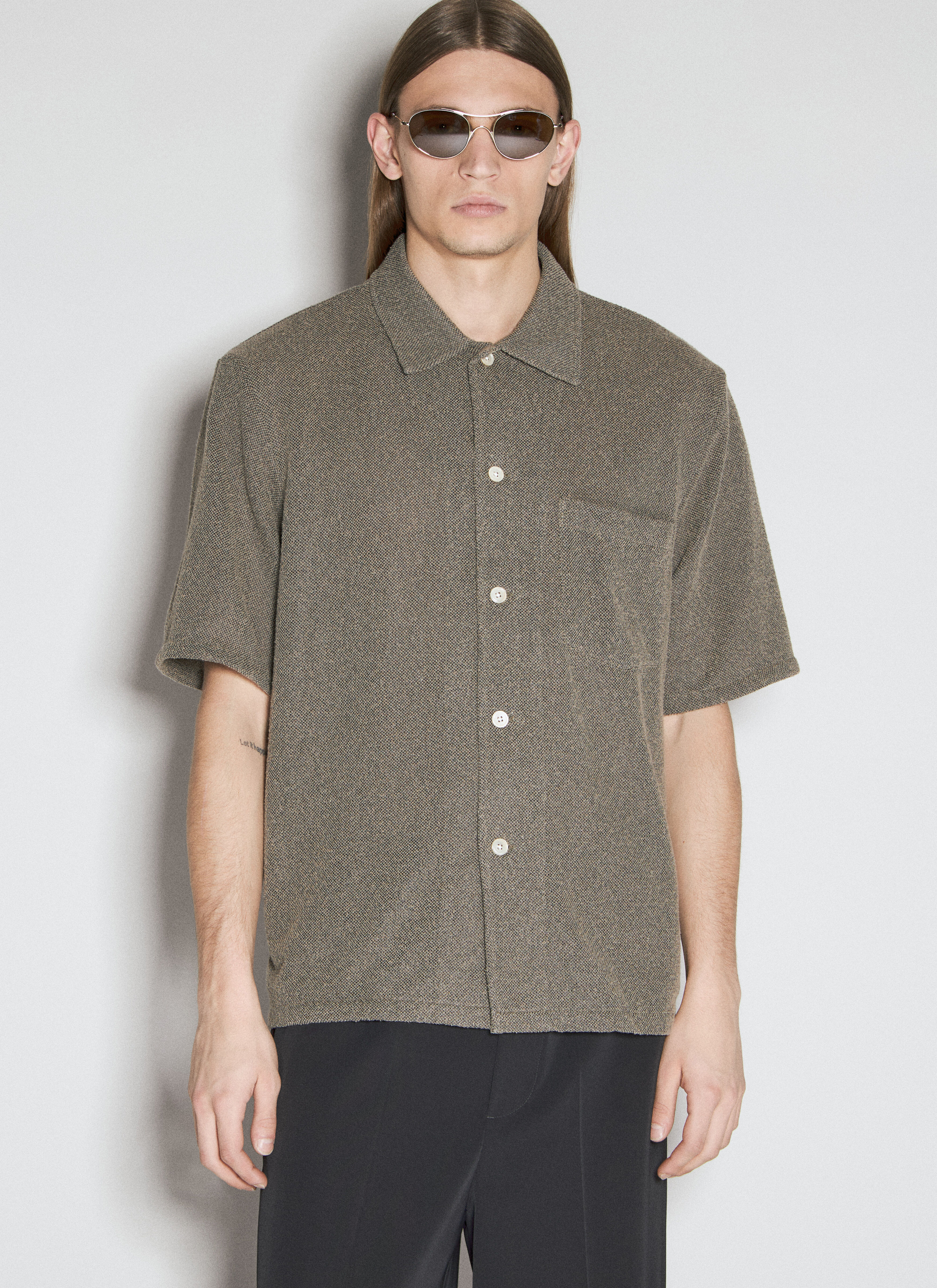 Our Legacy Box Short-Sleeve Shirt Brown our0156007