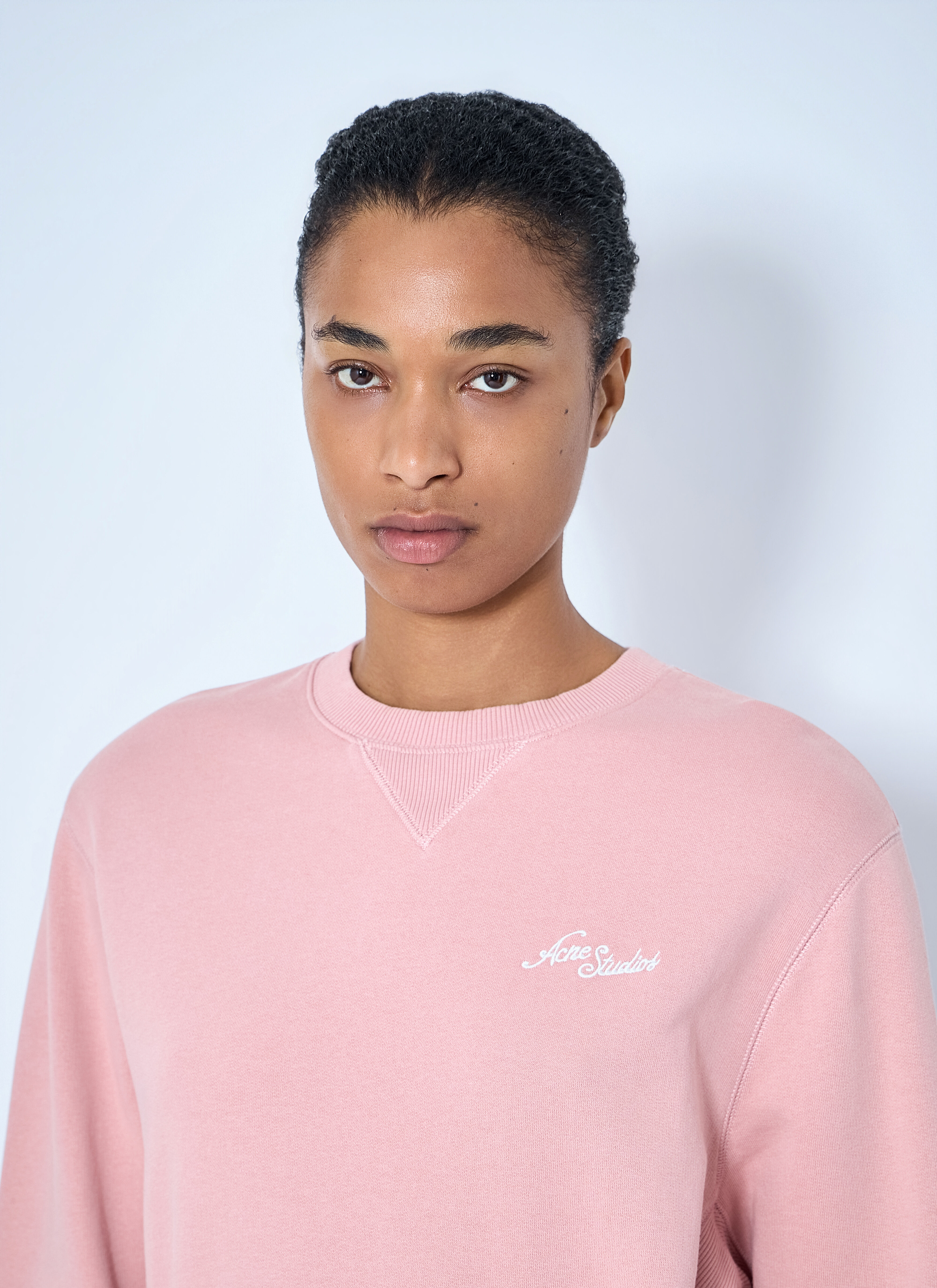 acne studios YANA SWEATSHIRT ピンク スウェット Acne Studios Women's' Fleece Sweatshirt With Logo in Pink | LN-CC®
