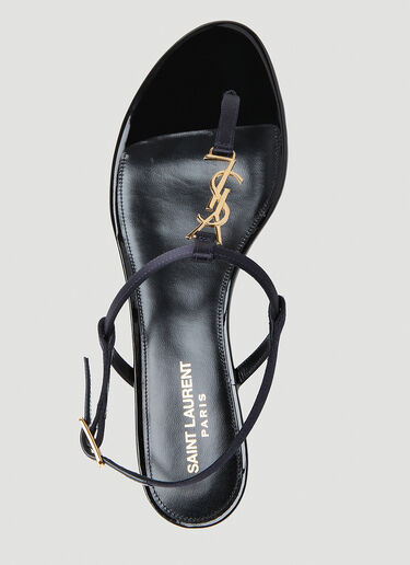 Saint Laurent Cassandra Flat Sandals Navy sla0252032