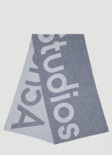 Acne Studios Toronty Logo R Scarf Grey acn0343018