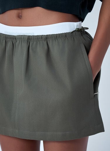 Alexander Wang Elasticated Waist Mini Skirt Green awg0263007