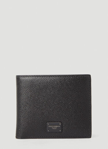 Dolce & Gabbana Logo Plaque Bifold Wallet Black dol0147061