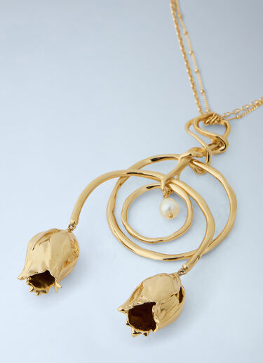 Chloé Tulip Pendant Necklace Gold chl0266027