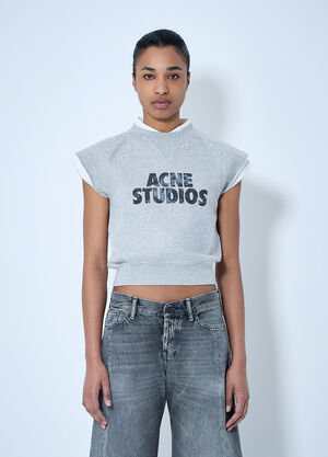 Acne Studios Sleeveless Logo Sweatshirt Grey acn0264038