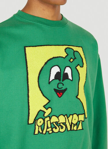 Rassvet Captek Flocked Knit Sweatshirt Green rsv0148014