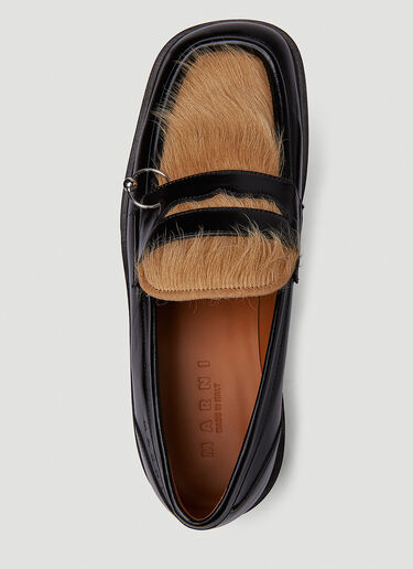 Marni Pierced Hair Loafers Black mni0151016