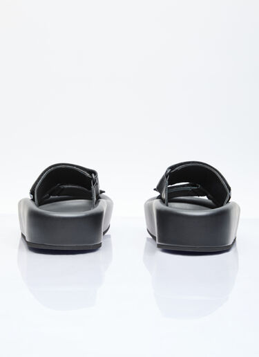 MM6 Maison Margiela Webbing Slip-On Platform Sandals Black mmm0255033