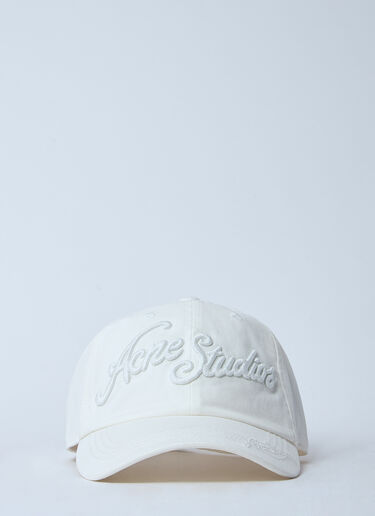 Acne Studios ロゴモチーフベースボールキャップ ホワイト acn0260026