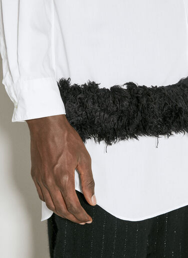 Comme des Garçons Homme Plus 人造毛皮下摆衬衫 白色 hpl0154009
