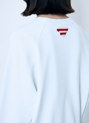 Prada Logo Print Sweatshirt White pra0260011