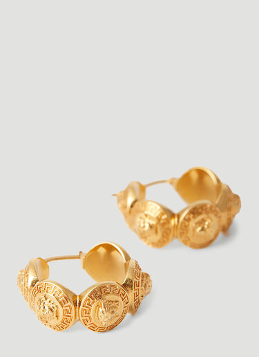 Versace Tribute Medusa Hoop Earrings Gold ver0255034