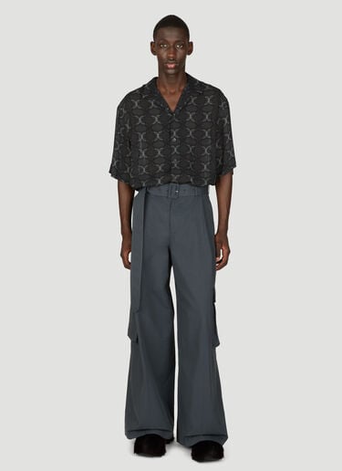 Dries Van Noten 几何印花短袖衬衫  灰 dvn0156019