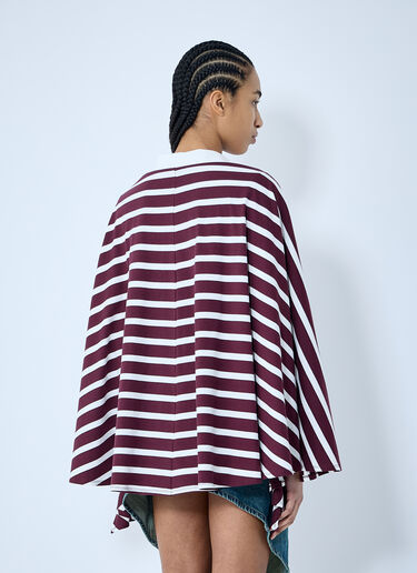 Fidan Novruzova Striped Polo Shirt Cape Black fid0259004