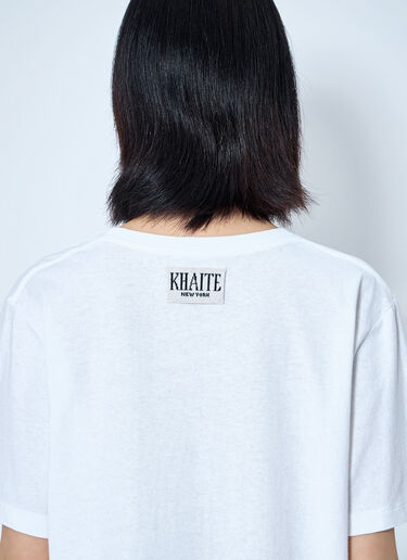 LN-CC® - Khaite: Crewneck Cotton T-Shirt - White Khaite Crewneck Cotton T-Shirt White kha0265016