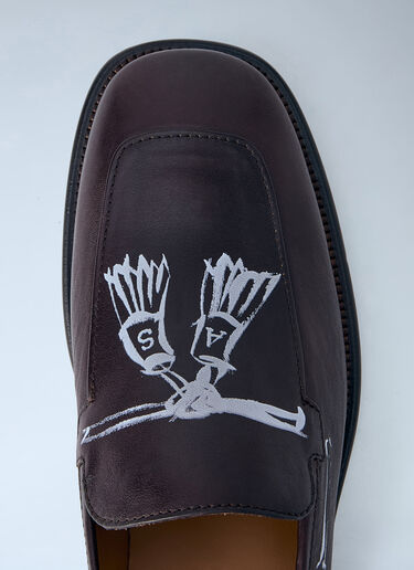 Acne Studios Artisan Leather Loafers Brown acn0264017