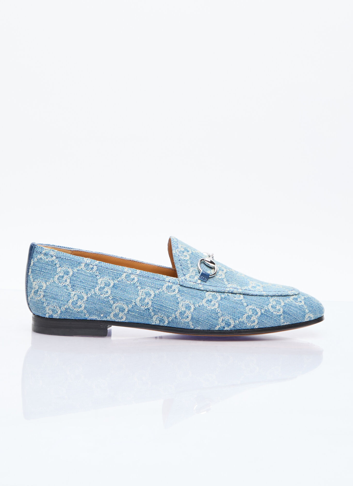 Shop Gucci Jordaan Loafers In Blue