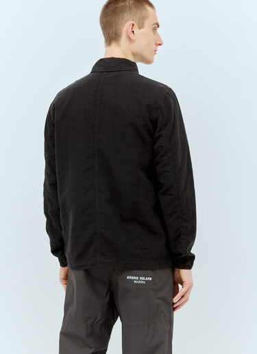 Stone Island Linen Blend Shaket Black sto0156031