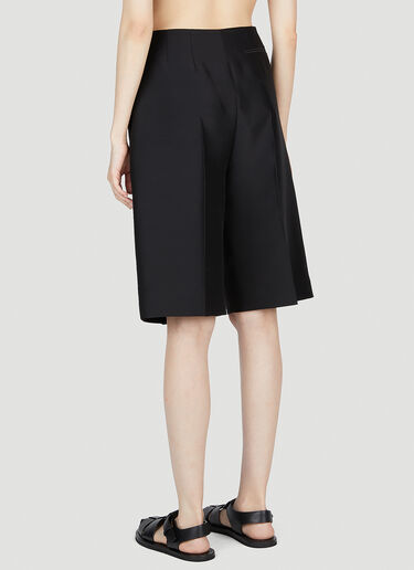 The Row Pleated Bermuda Shorts Black row0253006