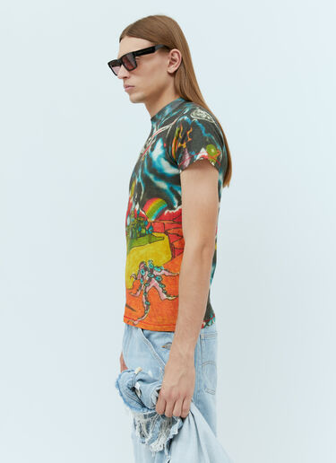 Graphic Print Knit Shirt ERL Graphic Print Knit Shirt Multicolour erl0154009