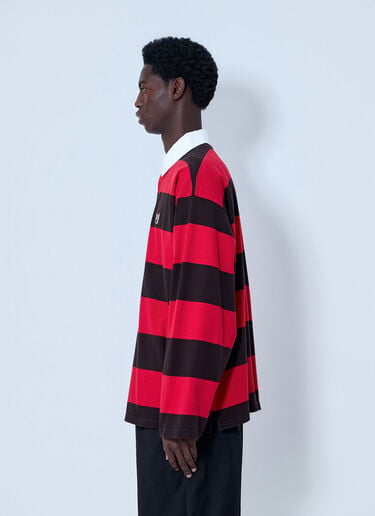 Balenciaga Striped Rugby T-Shirt Red bal0164009