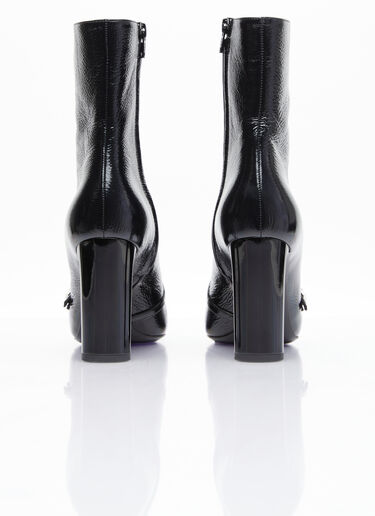 Saint Laurent Vendome Leather Boots Black sla0254053