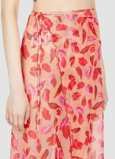 Marco Rambaldi Lips Wrap Beach Skirt Orange mra0252003