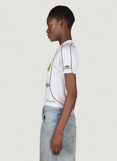 Balenciaga Shrunken Soccer Jersey Top White bal0254024