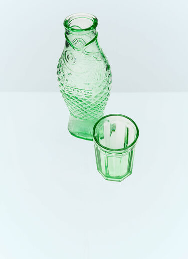 Serax Fish and Fish Carafe And Glasses Set Green wps0691669