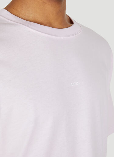 A.P.C. Kyle Micro Logo Print T-Shirt Pink apc0148008