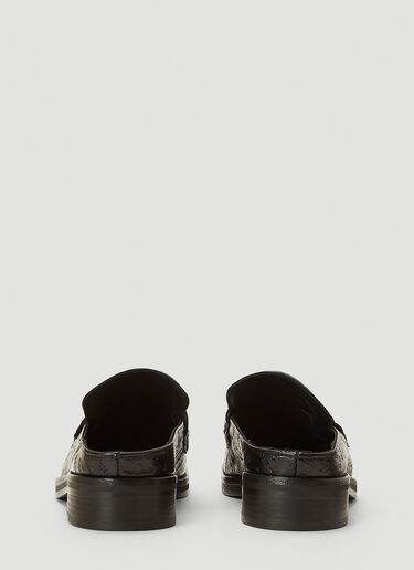 Martine Rose Arches Embossed Text Loafers Black mtr0242011