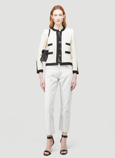Saint Laurent Short Tailored Jacket White sla0243015