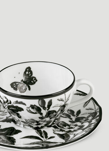 Gucci Set of Two Herbarium Cup with Saucers Black wps0690065
