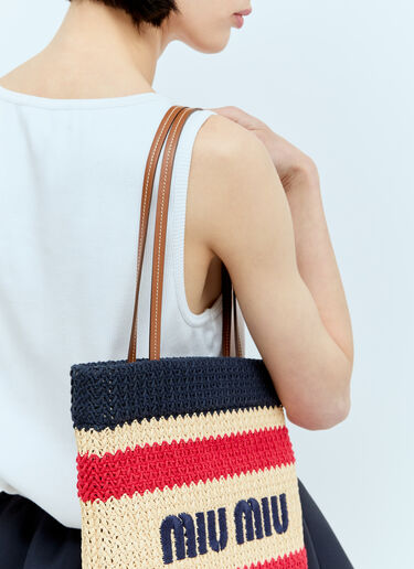 Miu Miu 크로셰 토트 백 네이비 miu0256025