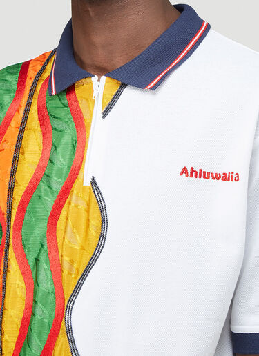 Ahluwalia Wave Polo Shirt White ahl0144007