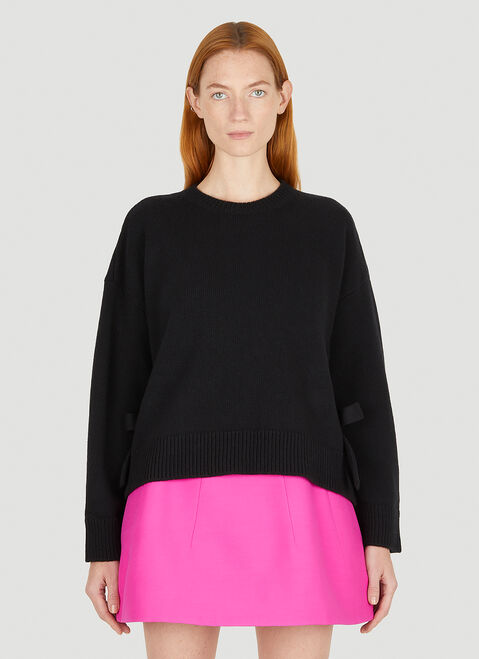 Valentino Bow Trim Sweater Black val0248017