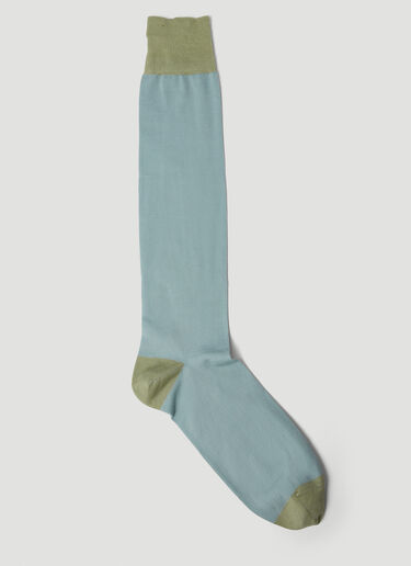 Thom Browne 4 Bar High Socks Green thb0149044
