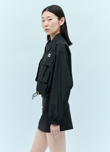 Miu Miu Technical Cropped Jacket Black miu0256006