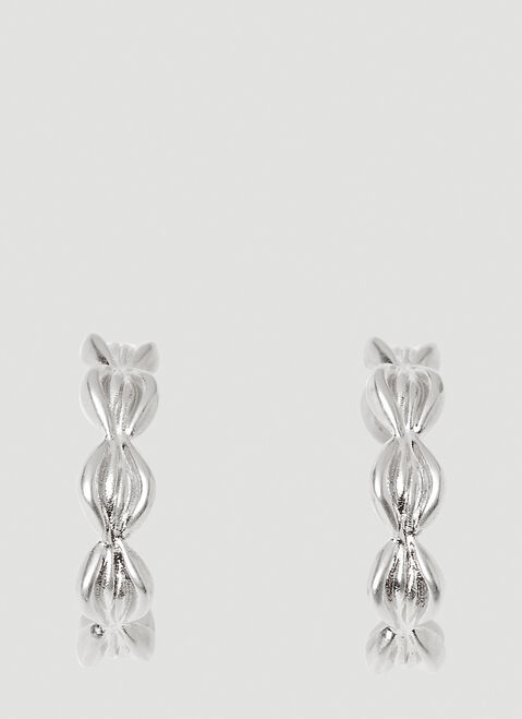 Balenciaga Timeless Hoop Earrings Black bal0251135