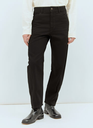 Lemaire Twisted Workwear Pants Black lem0158004