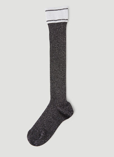 Dolce & Gabbana Metallic Socks Black dol0246053